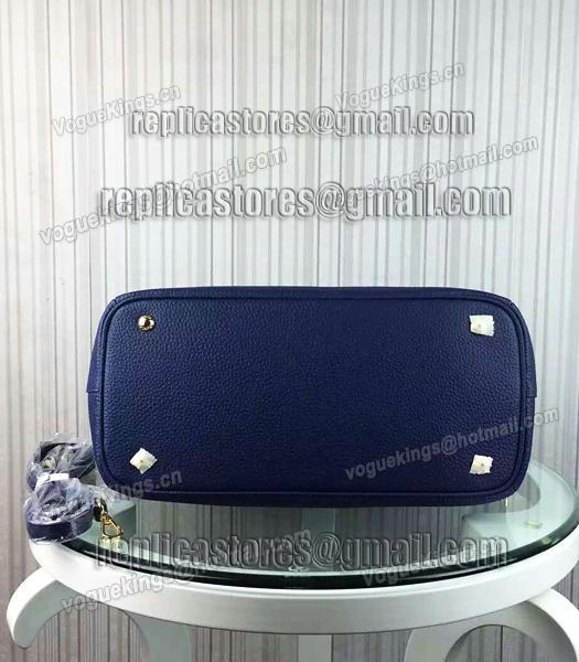 Prada Litchi Veins Cow Leather Handbag BR2969 Sapphire Blue-3