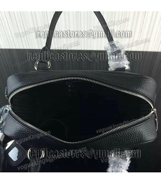 Prada Litchi Veins Cow Leather Tote Bags 1B006 Black-4