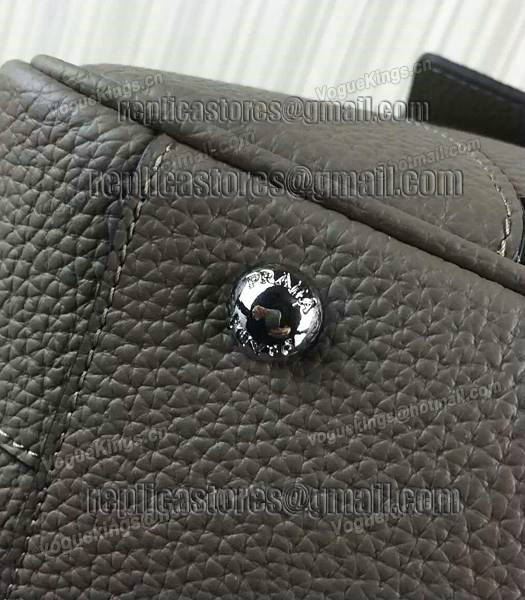 Prada Litchi Veins Cow Leather Tote Bags 1B006 Grey-4
