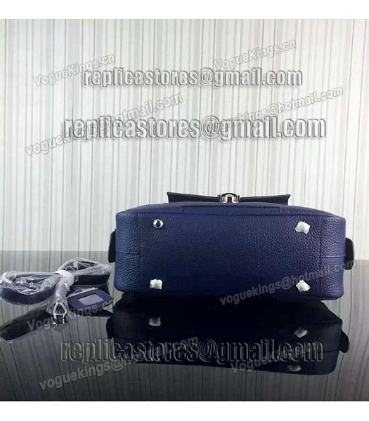 Prada Litchi Veins Cow Leather Tote Bags 1B006 Sapphire Blue-3