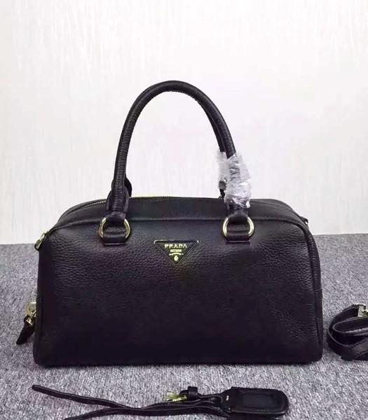 Prada Litchi Veins Leather Tote Bag BN3918 In Black