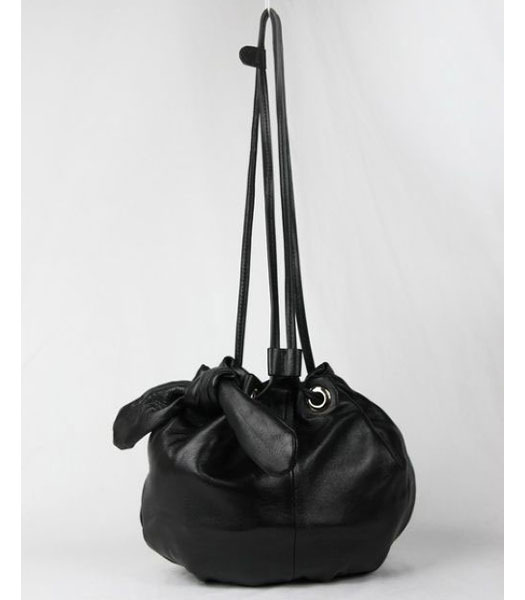 Prada Long Strap Bag in Black Leather