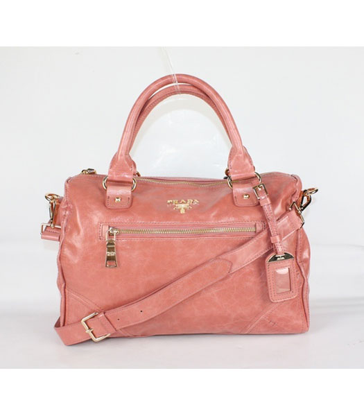 Prada Middle Calf Leather Tote Bag in Pink