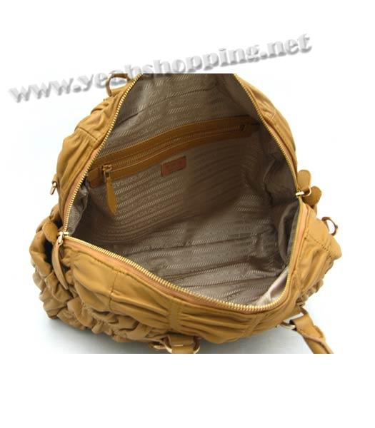 Prada Nappa Gaufre Convertible Handbag Apricot-3