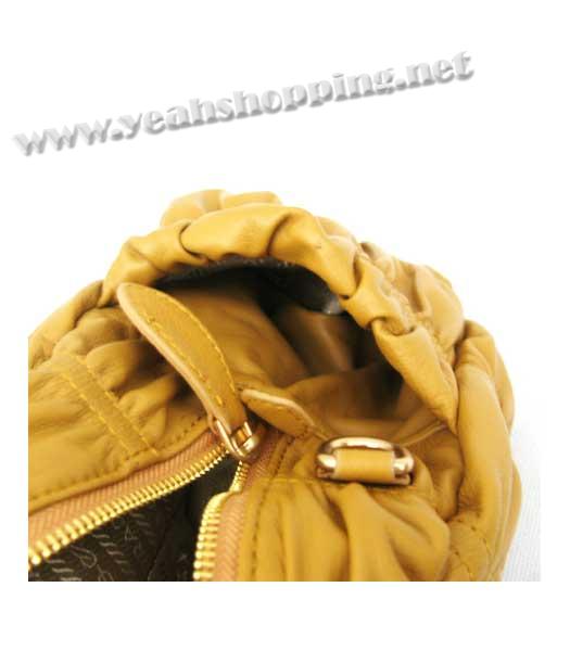 Prada Nappa Gaufre Convertible Handbag Apricot-7