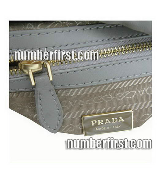 Prada Nappa Gaufre Convertible Handbag Grey-7