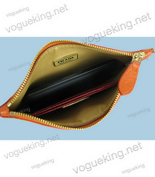 Prada Nappa Leather Clutch Bag Orange-3