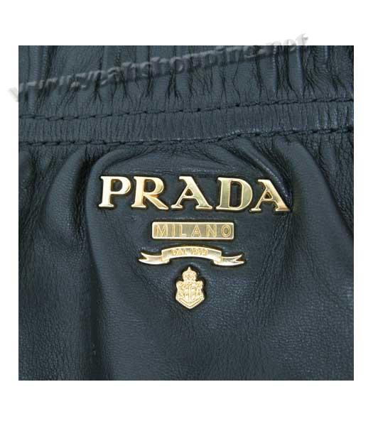 Prada Nappa Leather Gauffre Tote Bag Black-6