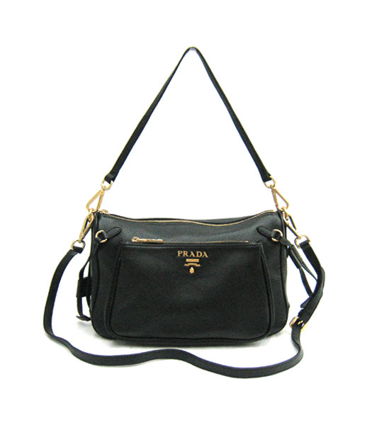 Prada Nappa Leather Single Shoulder Bag Black_BR4081