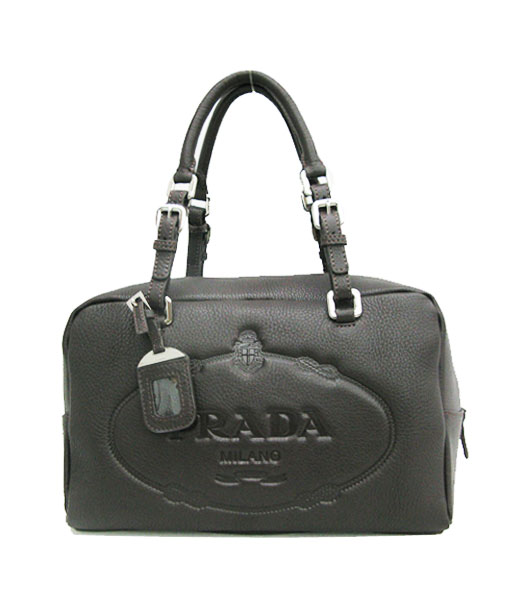 Prada New Box Bag_Coffee Leather