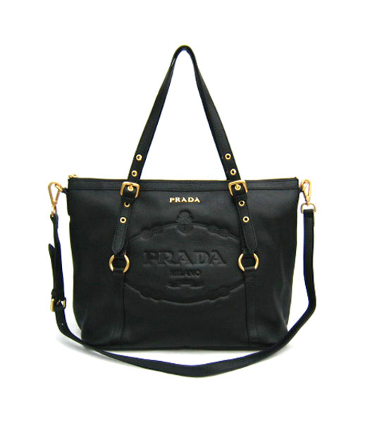 Prada New Designer Bag Black Leather_BR4253