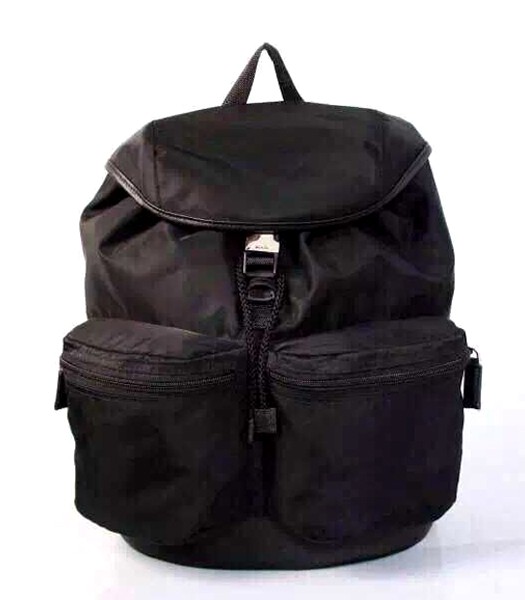 Prada New Style Nylon Unisex Small Backpack Black