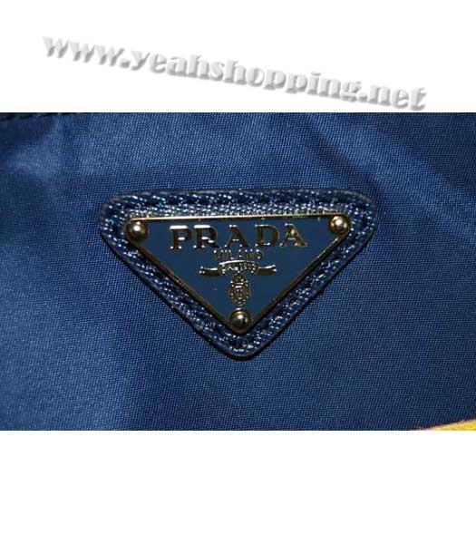Prada Nylon Caton Shoulder Bag Blue-3