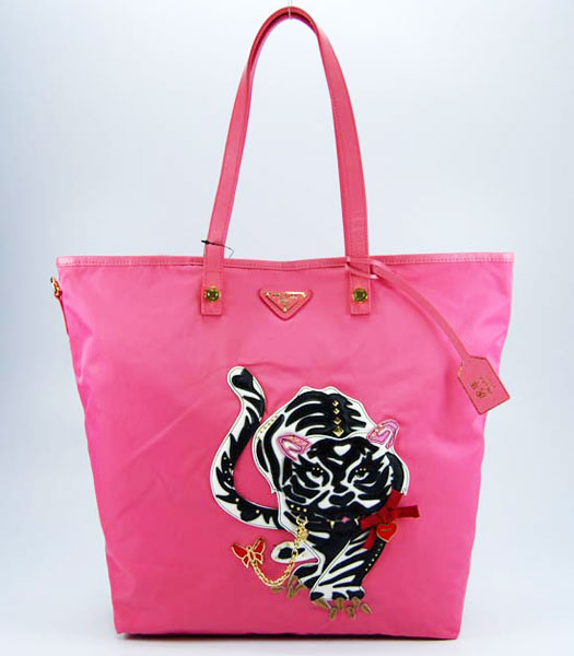 Prada Nylon Caton Shoulder Bag Pink