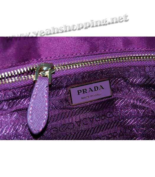 Prada Nylon Caton Shoulder Bag Purple-6