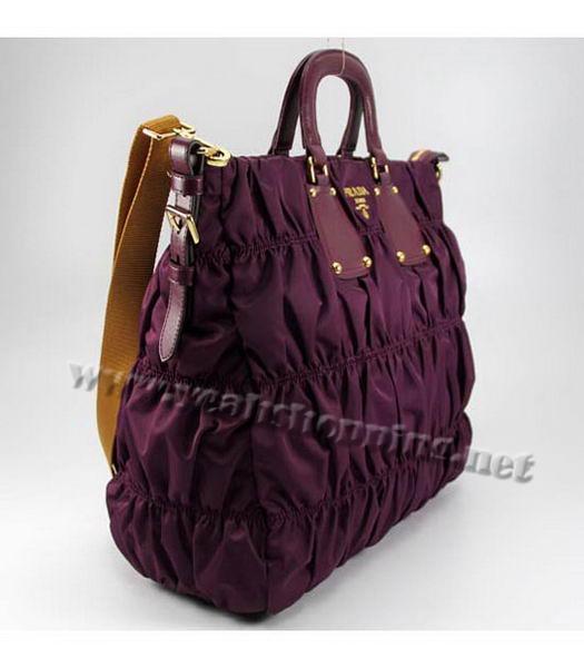 Prada Nylon Gaufre Tote Bag Purple-1