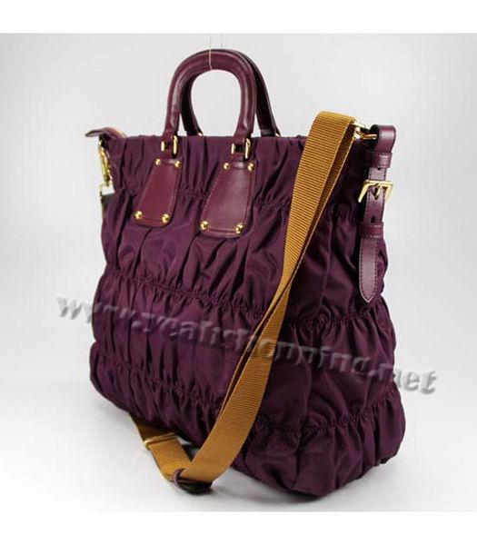 Prada Nylon Gaufre Tote Bag Purple-2
