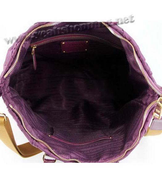 Prada Nylon Gaufre Tote Bag Purple-6