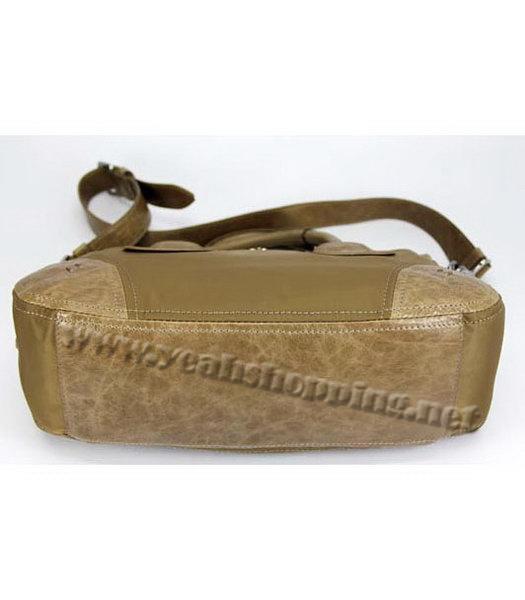 Prada Nylon Tote Bag with Apricot Leather Trim-3