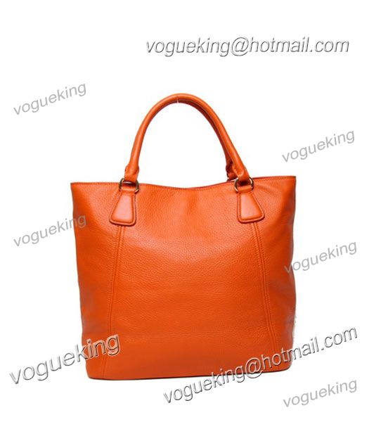 Prada Orange Original Leather Tote Bag-2