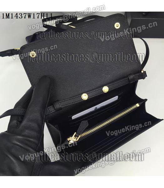 Prada Original Black Leather Bowknot Small Shoulder Bag-5