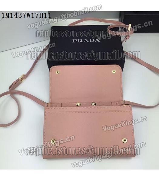 Prada Original Nude Pink Leather Bowknot Small Shoulder Bag-2