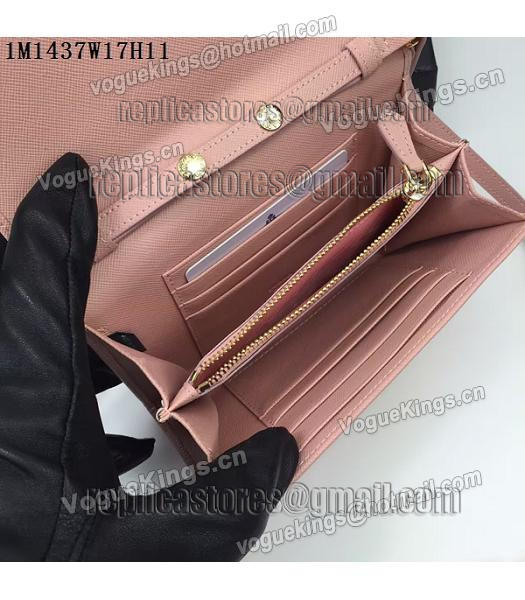 Prada Original Nude Pink Leather Bowknot Small Shoulder Bag-3