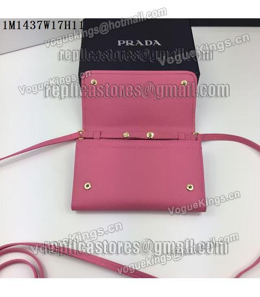 Prada Original Pink Leather Bowknot Small Shoulder Bag-2
