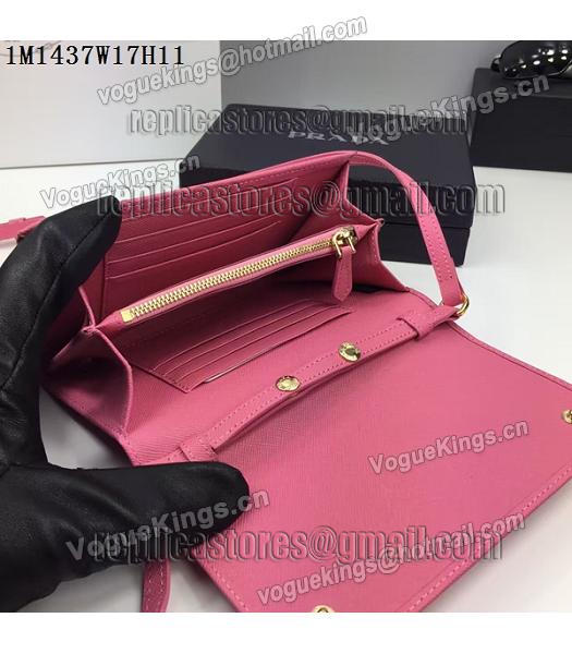 Prada Original Pink Leather Bowknot Small Shoulder Bag-4