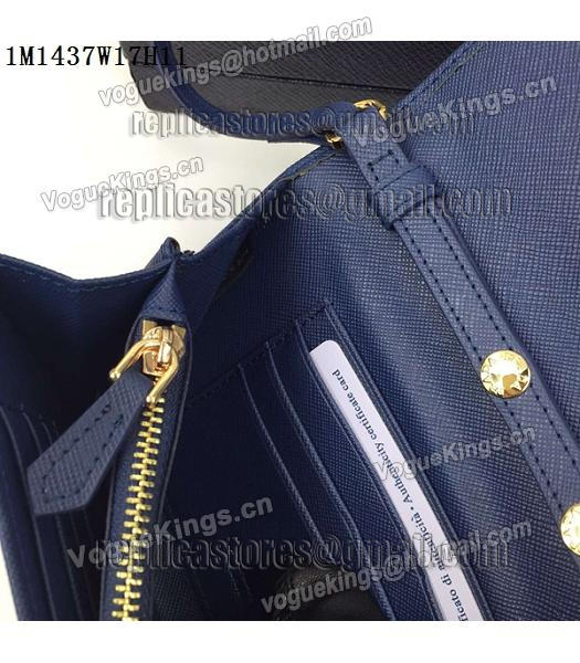 Prada Original Sapphire Blue Leather Bowknot Small Shoulder Bag-5