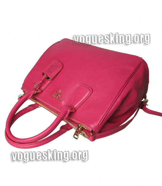 Prada Pink Original Leather Tote Bag-3