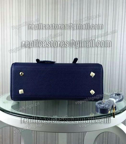 Prada Popular Calfskin Leather Tote Bag BR0133 Sapphire Blue-3