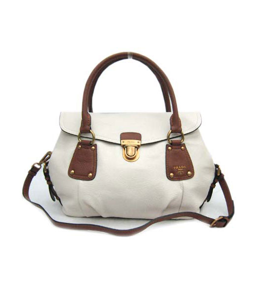 Prada Popular Handle Bag Offwhite Leather_BR3351