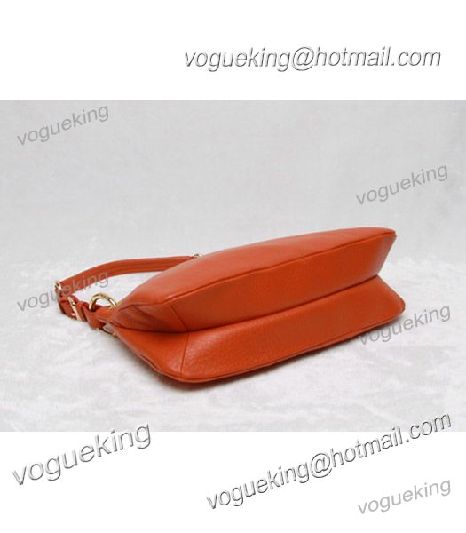 Prada Saccha Sottospalla Orange Leather Shoulder Bag-3