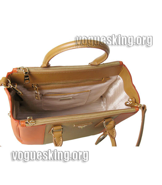 Prada Saffiano Grey Litchi Pattern Leather Tote Bag-5