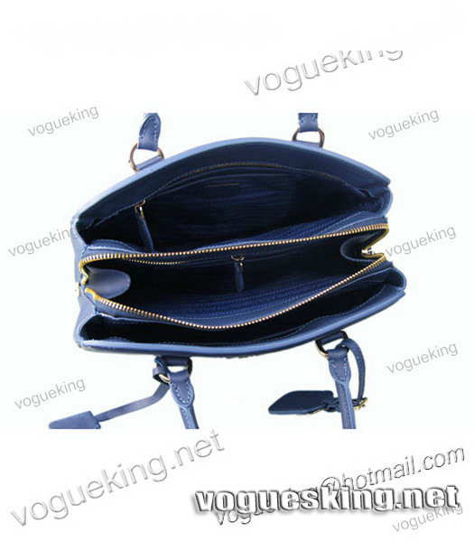 Prada Saffiano Lux Tote Bag Dark Blue Cross Veins Leather-5