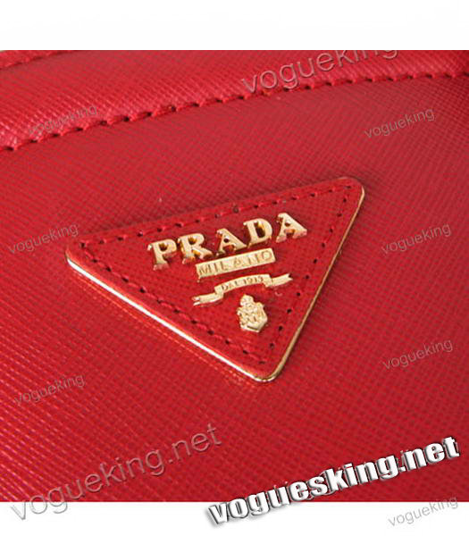 Prada Saffiano Lux Tote Bag Red Cross Veins Leather-6