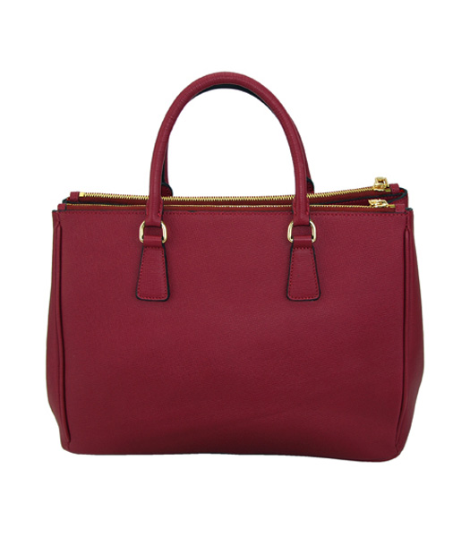 Prada Saffiano Red Calfskin Business Tote Handbag