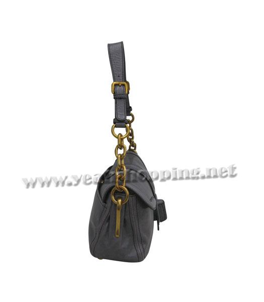 Prada Shiny Calf Leather Handbag Grey-2
