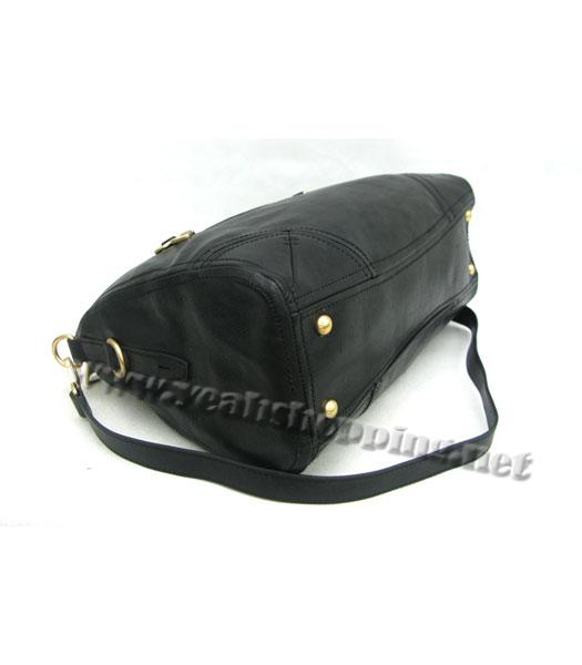 Prada Shiny Calf Leather Top Handle Bag Black-3