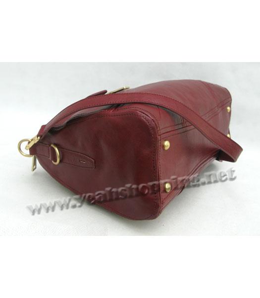 Prada Shiny Calf Leather Top Handle Bag Red-3