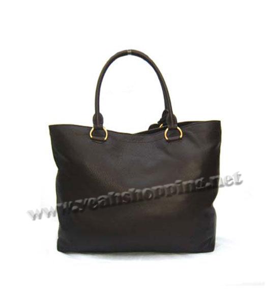 Prada Shopper GM Bag Dark Coffee Leather_BN1713L-1