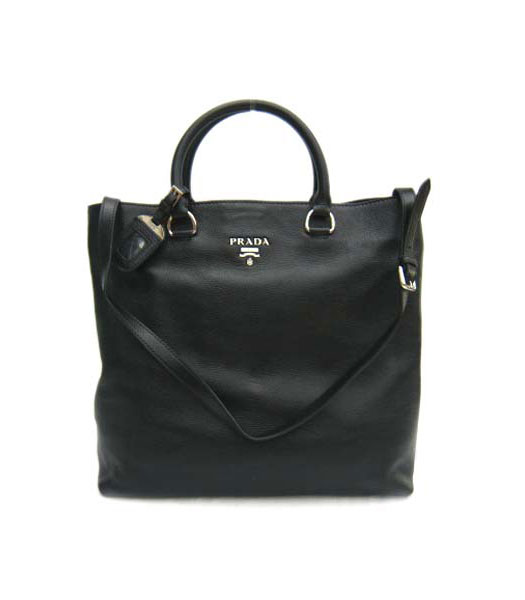 Prada Shopper PM Bag Black Leather_BR1713S