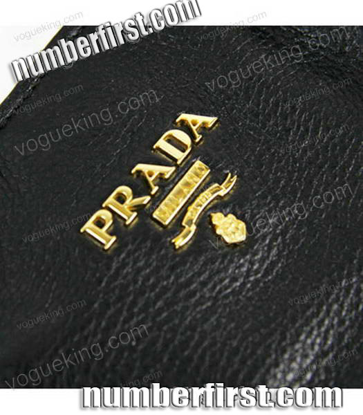 Prada Shopper PM Bag In Black Imported Calfskin Leather-6