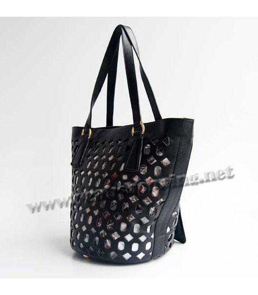 Prada Shoulder Handbag Black Calfskin-2