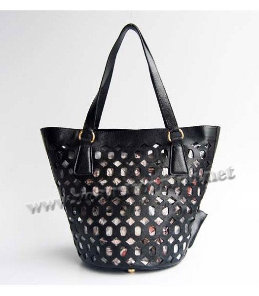 Prada Shoulder Handbag Black Calfskin-3