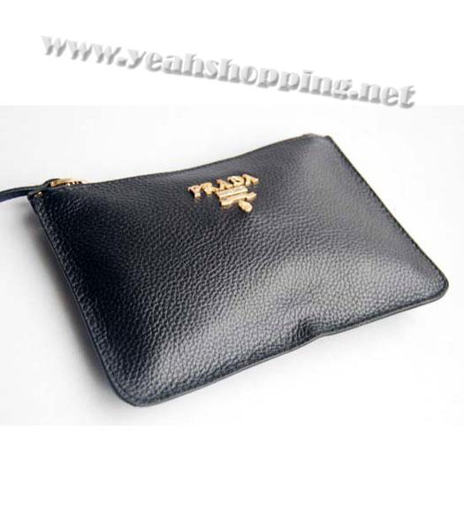 Prada Shoulder Handbag Black Calfskin-4