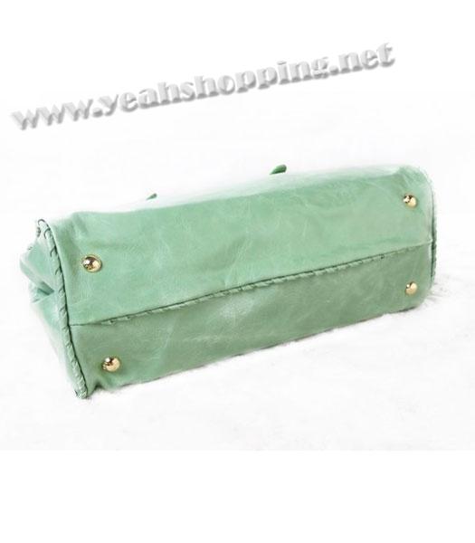 Prada Shoulder Tote Bag Green Calfskin-2