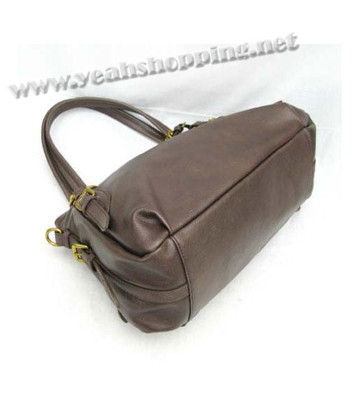 Prada Signature Shiny Tote Bag Coffee Calfskin_BR4261-3