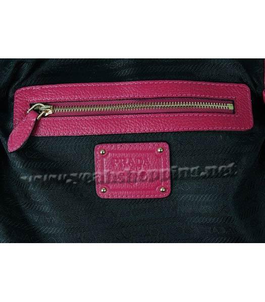 Prada Single Strap Samll Flap Bag in Red Leather-7